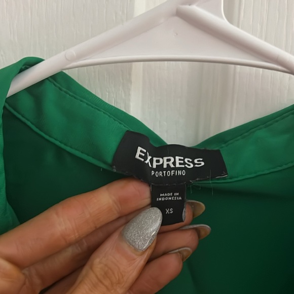 Express Emerald Green Button Up - Picture 4 of 5
